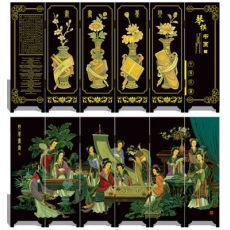 漆器仿古屏風(fēng) 002 琴棋書(shū)畫(huà) 中國(guó)特色工藝品